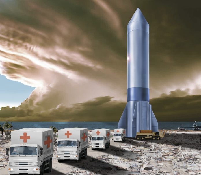 Artist’s illustration of a rocket logistics ship. Credit: U.S. Air Force
