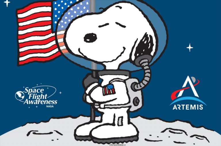 Snoopy is ‘home again’ on revived NASA poster promoting Artemis I mission success_62ff8510821c1.jpeg