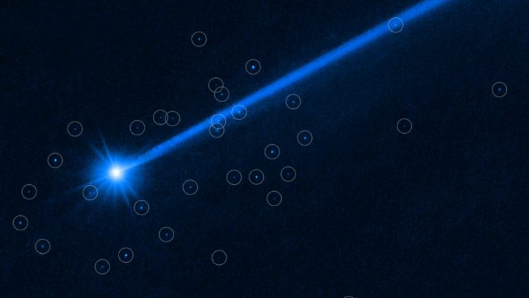 Hubble telescope spies cloud of space rocks created by DART asteroid impact (photos)_64ba8eac065de.png