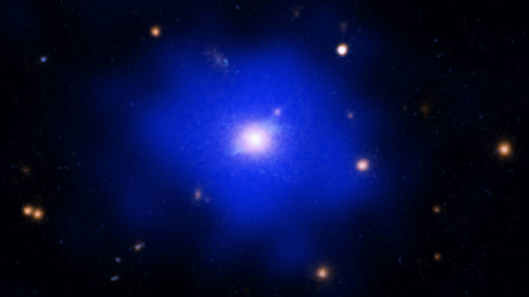 Unusual galaxy cluster is an island of tranquility in the chaotic early universe_64be82c5d3303.png