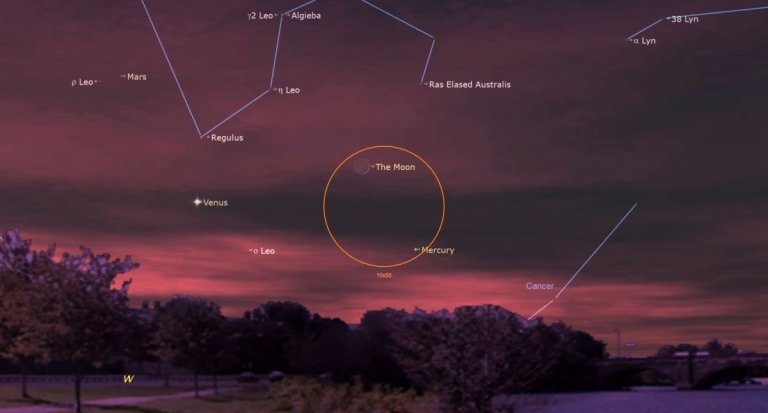 You can see Mars, Venus and Mercury near the crescent moon tonight. Here’s where to look._64b7eb8e96a03.jpeg