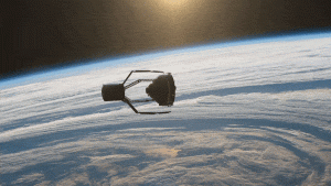 Clearspace-1 space debris cleanup target in orbit just got struck by space debris_64e60ed188d54.gif