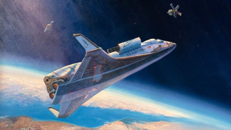 US Space Force’s 1st official painting shows military space plane intercepting adversary satellite_65389f2e0cb5b.jpeg