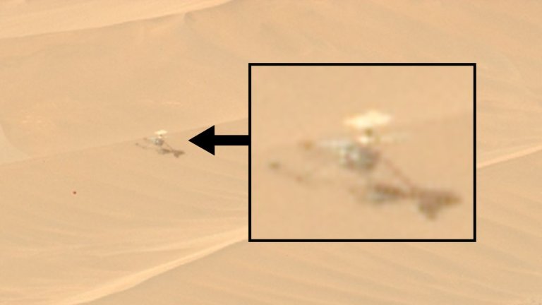 NASA Ingenuity Mars helicopter, broken and alone, spotted by Perseverance rover on Martian dune (photo, video)_65c13f7b284ae.jpeg