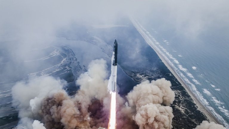 Watch shock waves ripple from SpaceX’s giant Starship rocket during 3rd test flight (video)_65fe3ec00fbed.jpeg