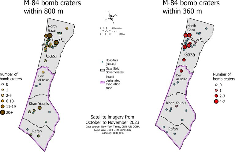 Satellite data show massive bombs dropped in dangerous proximity to Gaza Strip hospitals in 2023_6707ebd9ceb5b.jpeg