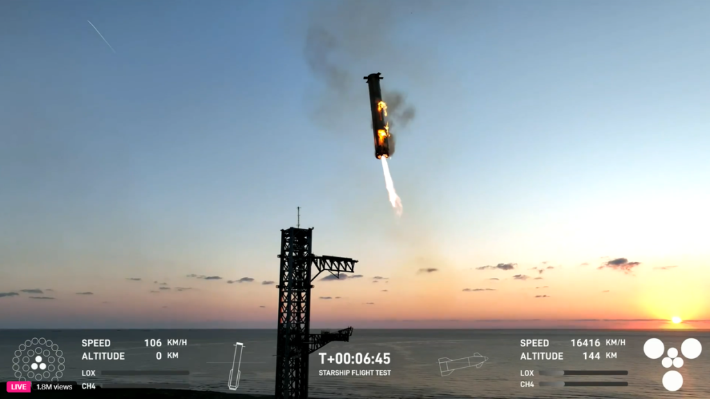 SpaceX catches giant Starship booster during historic Flight 5 rocket launch and landing (video)_670bd3aaae3c4.png