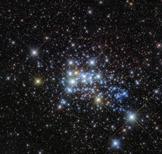 Hubble stuns once again with an image of a super star cluster called Westerlund 1. A massive star resides here, dwarfing Earth's sun handily.