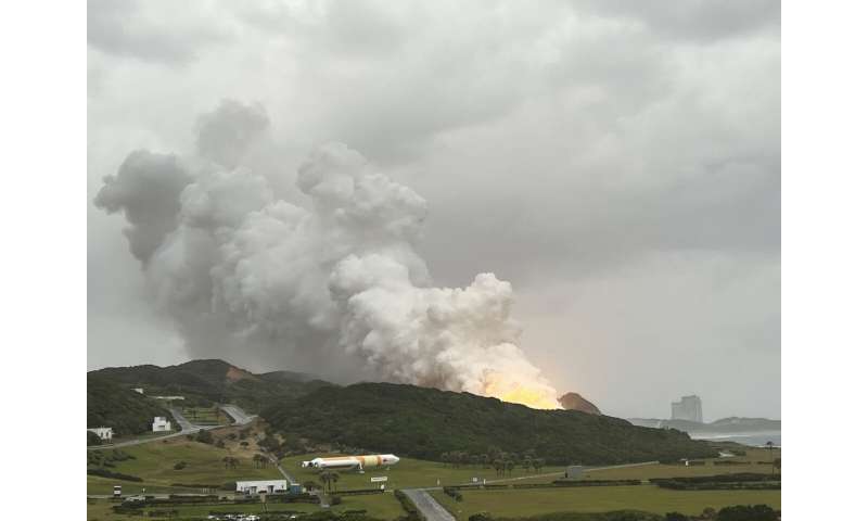 The engine of Japan's flagship new small rocket explodes during a test for a second time