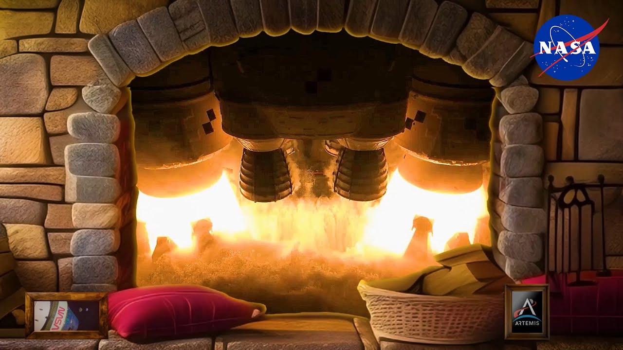 NASA Rocket Engine Fireplace - 8 Hours in 4K - YouTube