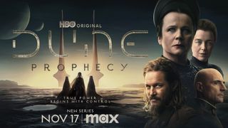 A key art poster for a sci-fi show called "Dune: Prophecy"